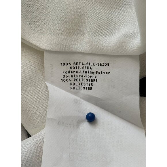 Emporio Armani Silk Dress Sleeveless Italy Polka Dot White Women Size US 4/IT 40 - Picture 9 of 9